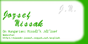 jozsef missak business card